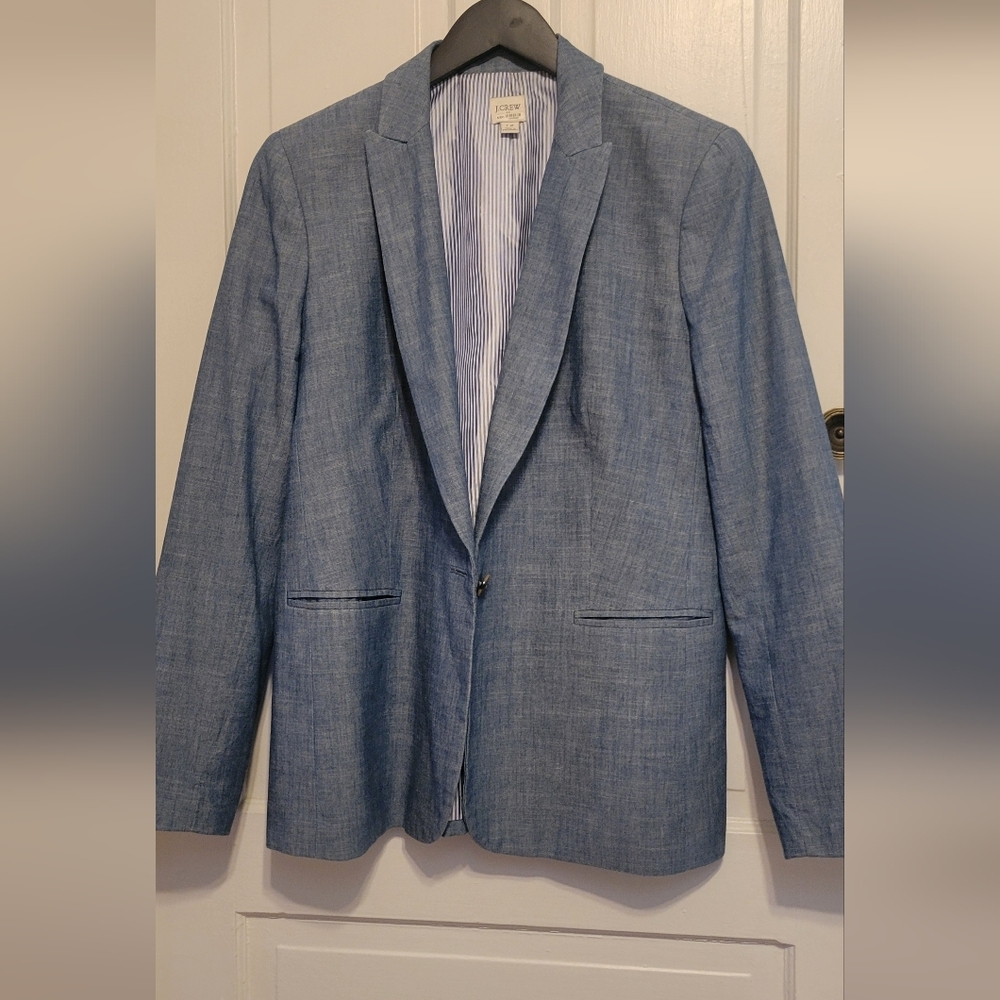 J. Crew Light Blue Sport Coat - Single-Button Blazer